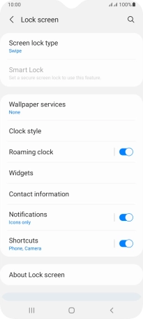 Press Screen lock type.