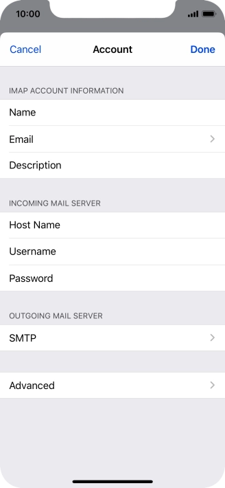 Press SMTP. Press SMTP.