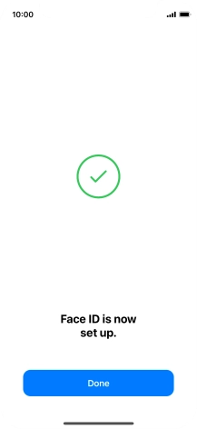 Press Done. If you haven't previously selected a phone lock code, key in a code of your own choice twice.