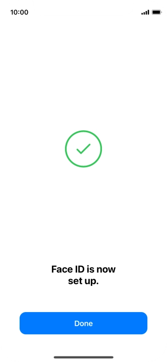 Press Done. If you haven't previously selected a phone lock code, key in a code of your own choice twice.