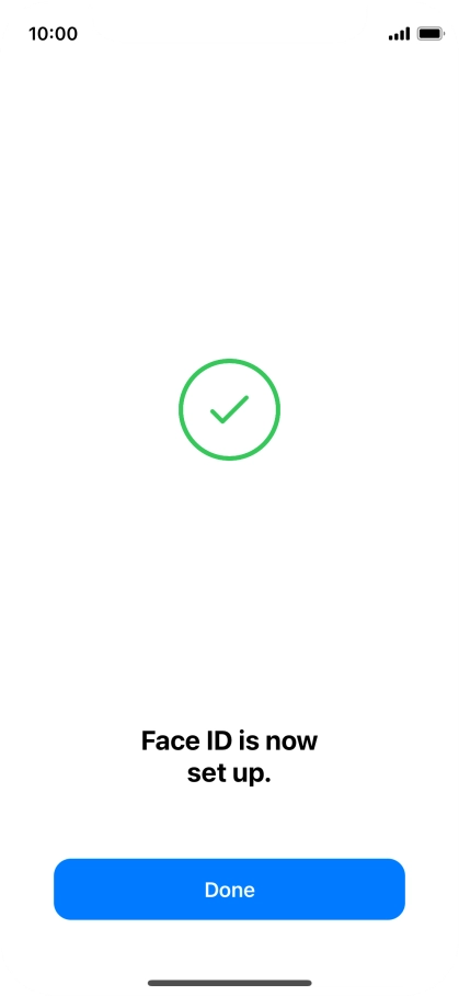 Press Done. If you haven't previously selected a phone lock code, key in a code of your own choice twice.