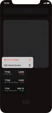 Press Remove Widget.