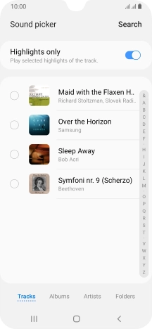 Press the required ring tones to hear them.