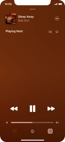 Press the shuffle icon to turn the function on or off.