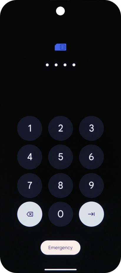 If you're asked to key in your PIN, do so and press arrow right.