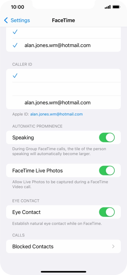 Press the indicator next to 