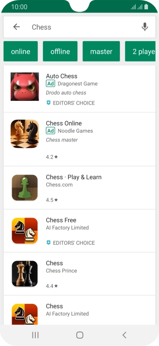 Press the required app.