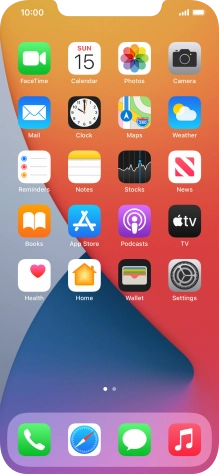 Press the message icon. Press the message icon.