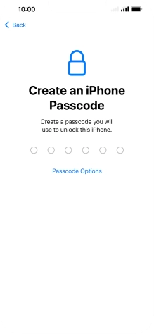 Press Passcode Options.