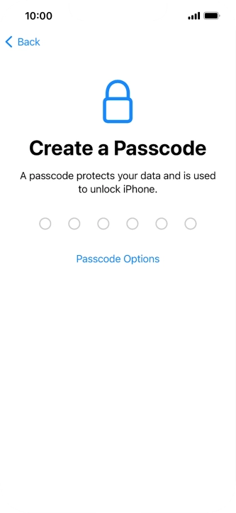 Press Passcode Options.