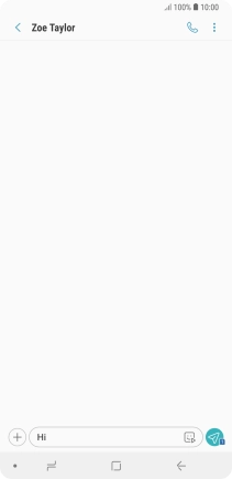 Press the send icon when you've finished your text message.