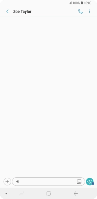 Press the send icon when you've finished your text message.