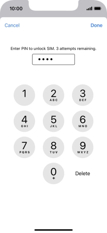 Key in your PIN and press Done.