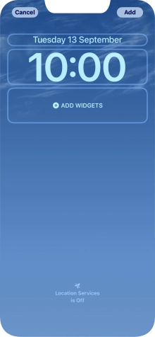 To customise the way the lock screen date is displayed, press the date widget and follow the instructions on the screen to select the required widget display mode.