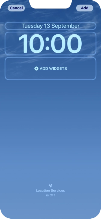 To customise the way the lock screen date is displayed, press the date widget and follow the instructions on the screen to select the required widget display mode.