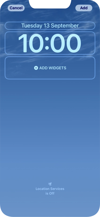 To customise the way the lock screen date is displayed, press the date widget and follow the instructions on the screen to select the required widget display mode.