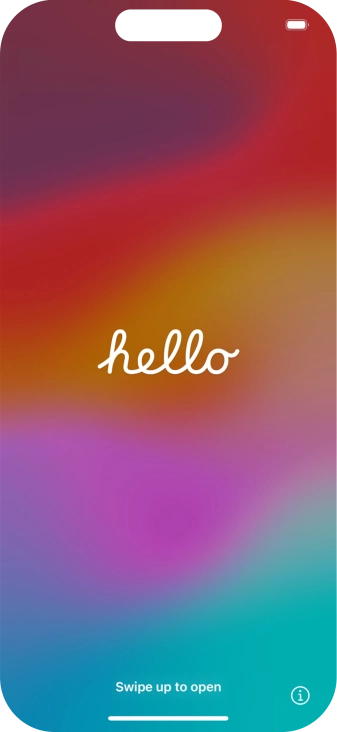 Slide your finger upwards starting from the bottom of the screen.