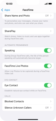 Press Blocked Contacts.