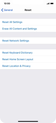 Press Reset All Settings.