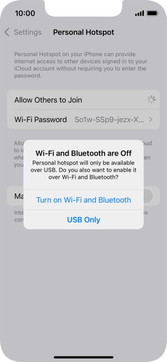 If Wi-Fi is turned off, press Turn on Wi-Fi and Bluetooth.