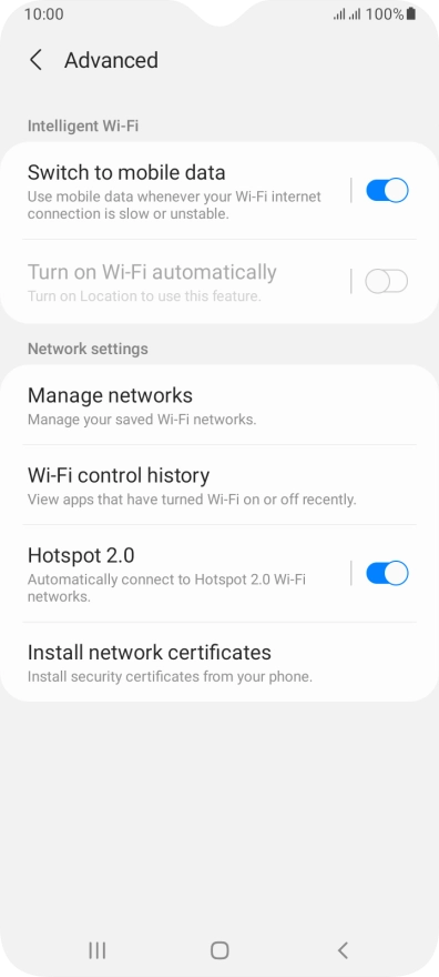 Press the indicator next to 