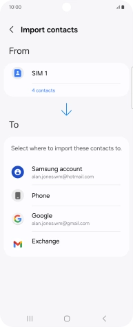Press the required Google account. Press the required Google account.
