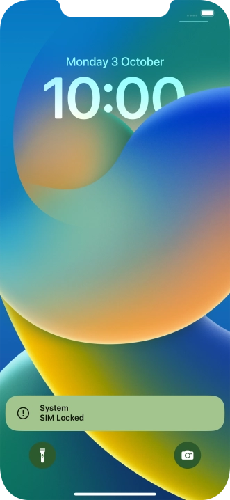 Slide your finger upwards starting from the bottom of the screen.