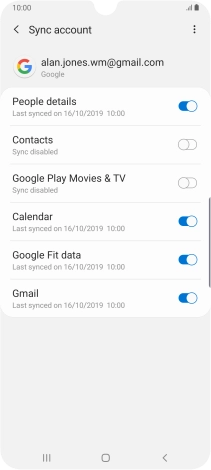 Press the indicator next to 