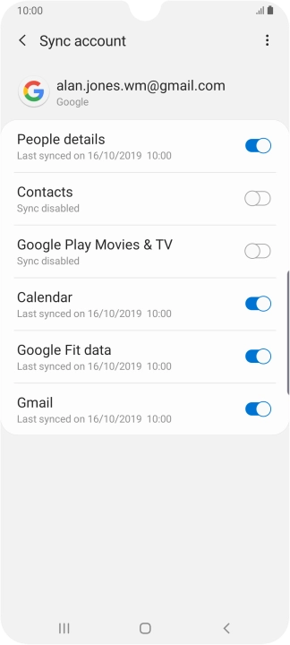 Press the indicator next to 