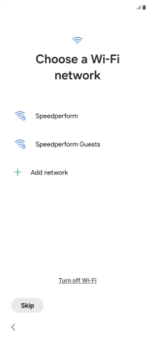 Press the required Wi-Fi network.