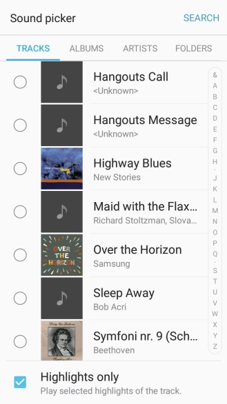 Press the required ring tones to hear them.