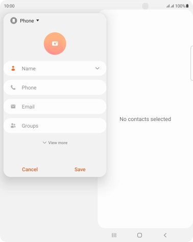 Press the address book drop down list. Press the address book drop down list.
