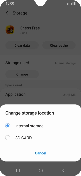 Press the name of the memory card.