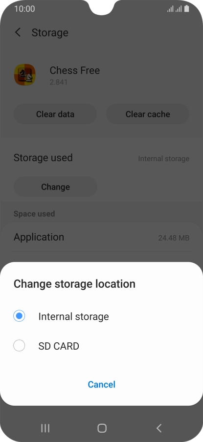 Press the name of the memory card.