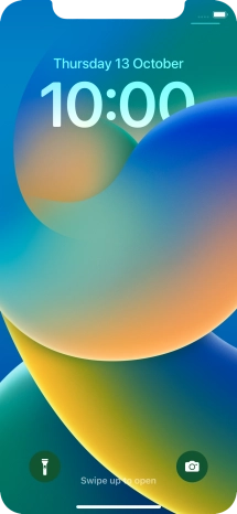 Slide your finger upwards starting from the bottom of the screen.