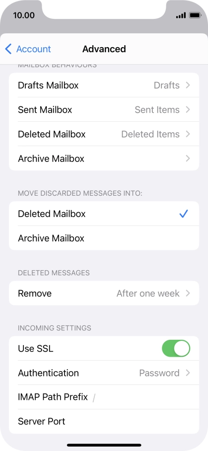 Press the indicator next to 