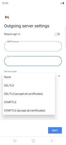 Press SSL/TLS.