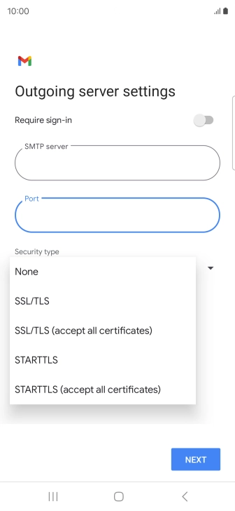 Press SSL/TLS.