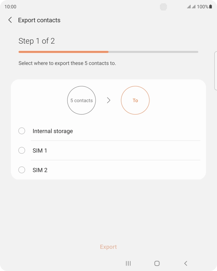 Press the required SIM.