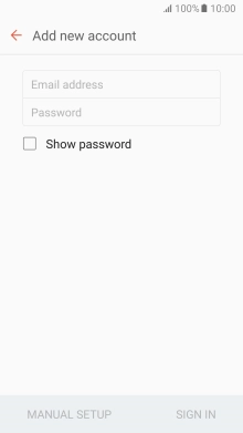 Press Email address and key in your email address.