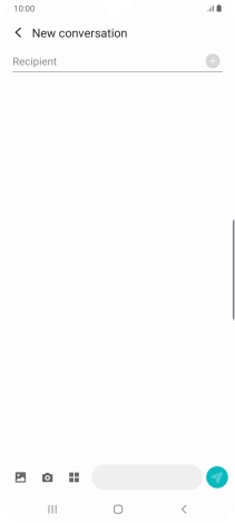 Press the search field and key in the first letters of the recipient's name.