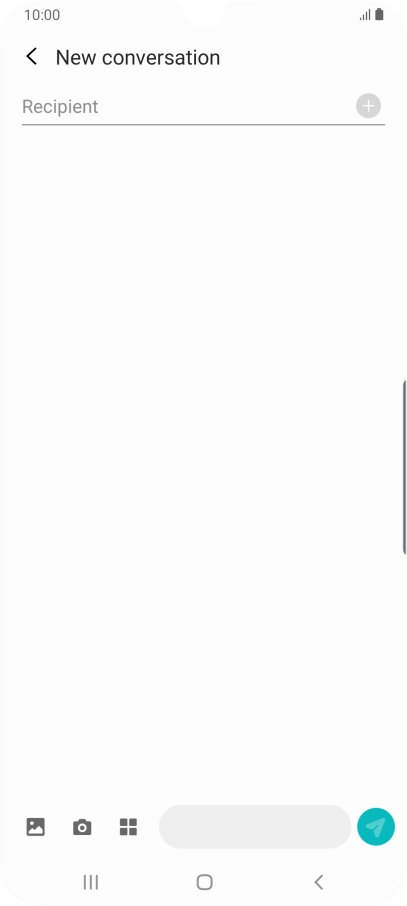 Press the search field and key in the first letters of the recipient's name.