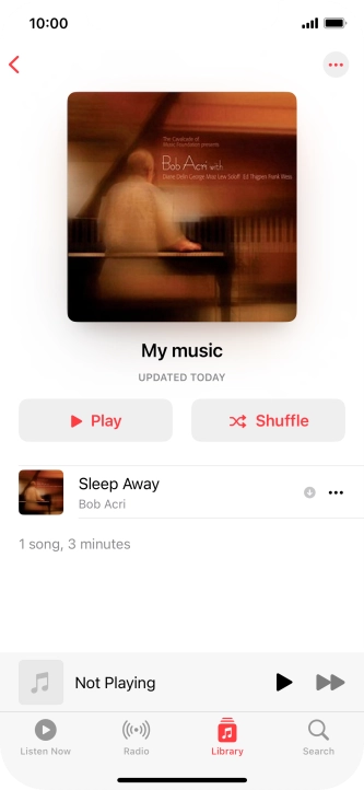 Go to the required category or playlist and press the required audio file.