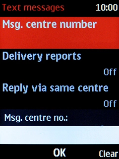 Key in +35387699989 and press the Navigation key.