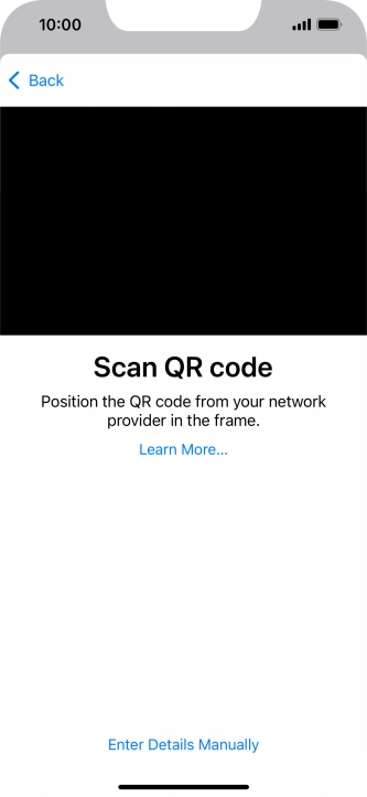 Place the QR code you've received inside the phone camera frame to scan the code.
