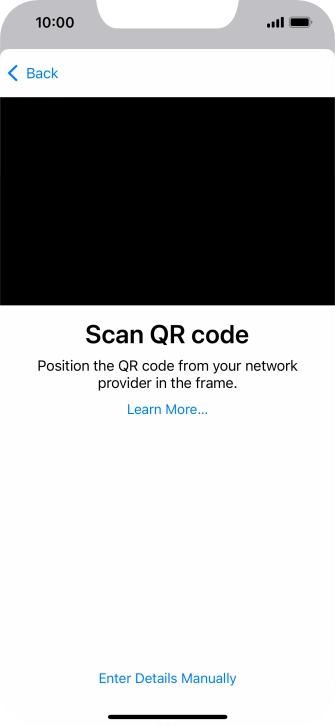Place the QR code you've received inside the phone camera frame to scan the code.