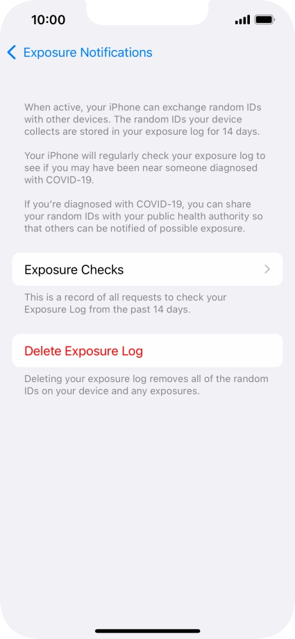 Press Delete Exposure Log. Press Delete Exposure Log.