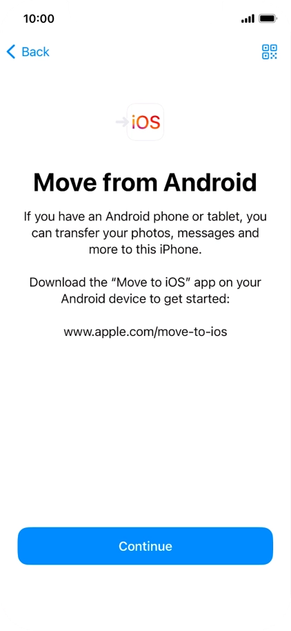 To transfer content to your phone, you need to install the app 
