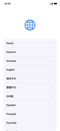 Press the required language.