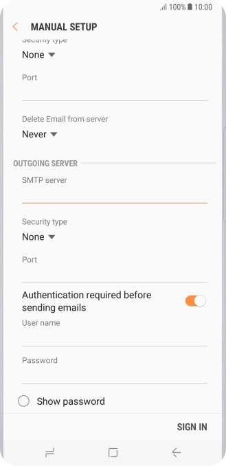 Press the drop down list below 